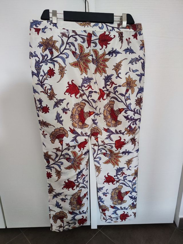Pantaloni fantasia fiori tg S