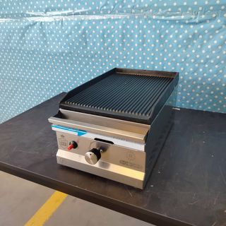 🦐​【LU】Plancha Hierro Ranurada [30 cm] Gas