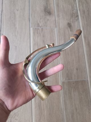 Tudel de Plata Maciza para Saxo Tenor
