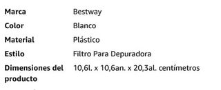 Cartucho filtro  depuradora de piscina Bestway.