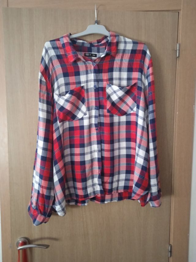 Camisa de cuadros XXL mujer
