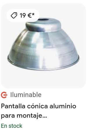 Pantalla Cónica Aluminio