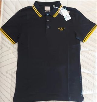 Camiseta Polo de Algodón Elástico,Guess,Talla XS..