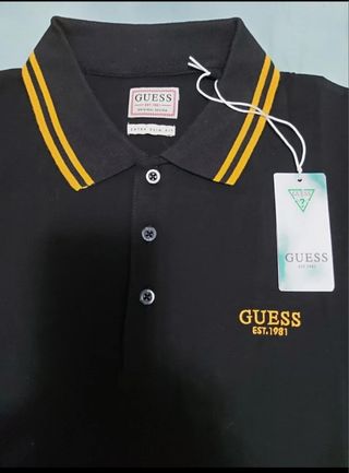 Camiseta Polo de Algodón Elástico,Guess,Talla XS..