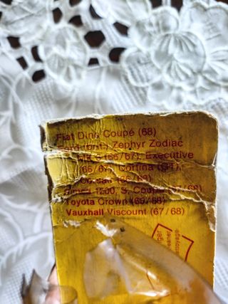 TERGICRISTALLI FIAT DINO AUTO D'EPOCA parabrisas