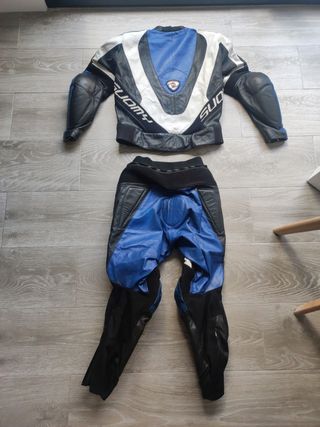 Traje moto suomy cuero kanguro dos piezas