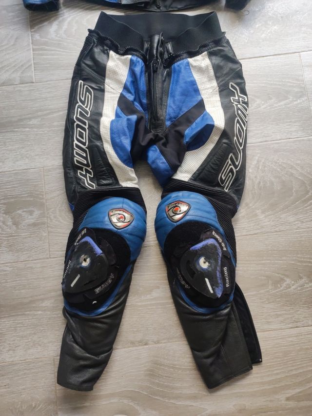 Traje moto suomy cuero kanguro dos piezas