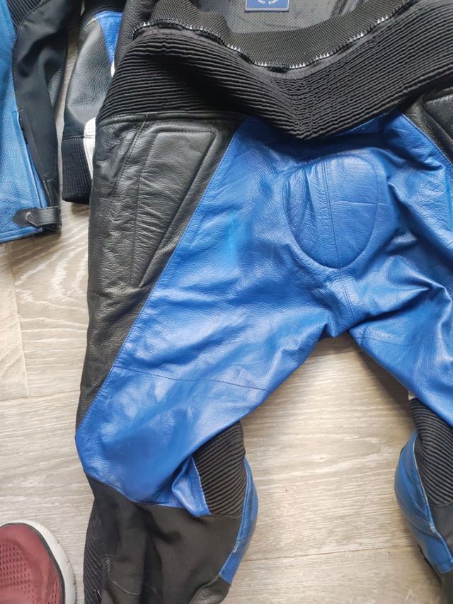 Traje moto suomy cuero kanguro dos piezas