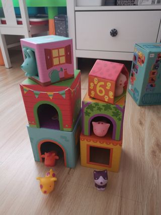 Juguete Casitas animales apilable Djeco