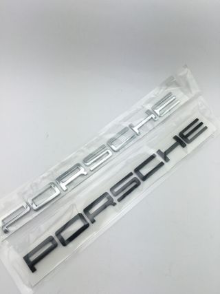 Emblema trasero letras PORSCHE PLATA Cayenne 911