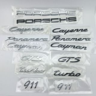 Emblema trasero letras PORSCHE PLATA Cayenne 911