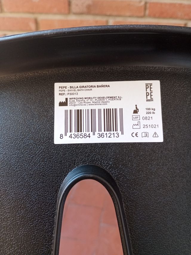 Silla giratoria para bañera