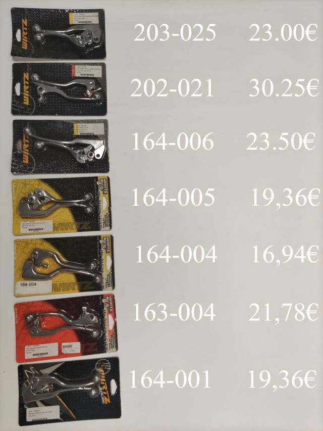 JUEGO MANETAS MOTO WIRTZ, SUZUKI RM, RMX, DR y KTM