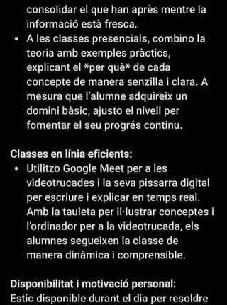 Classes de repàs Presencial/Online