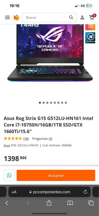 Portatile Asus Rog Strix G15 Negoziabile