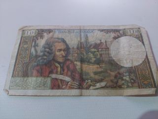 Billete de 10 francos de 1073