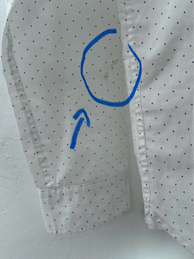 Camisa blanca lunares freeland