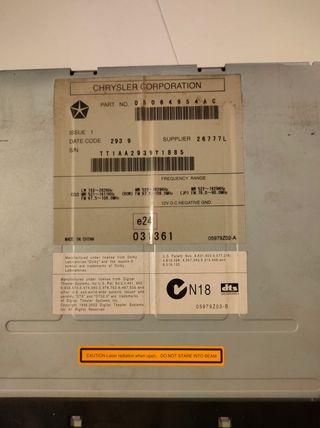 Autorradio Chrysler Grand Voyager