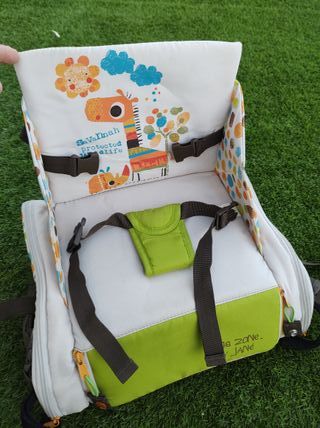 Trona portátil bebe con bolsillos y cajón Jane