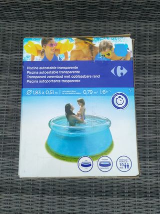 NUEVO piscina transparente 183x51 redond
