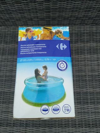 NUEVO piscina transparente 183x51 redond