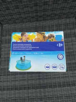 NUEVO piscina transparente 183x51 redond