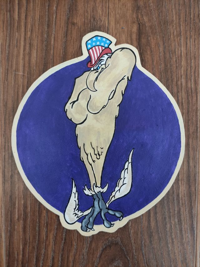 Parche de cuero pintado a mano réplica ww2