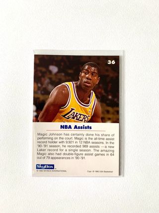 Carta NBA Magic Johnson #36 NBA Skybox 1992 USA