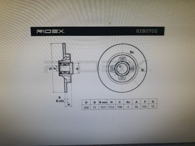 Discos de freno trasero berlingo 2013