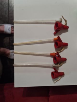 Recambios sifones.  6cabezas y 6 tubos