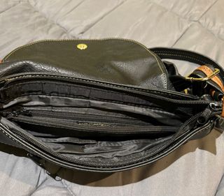 Bolso negro-marron