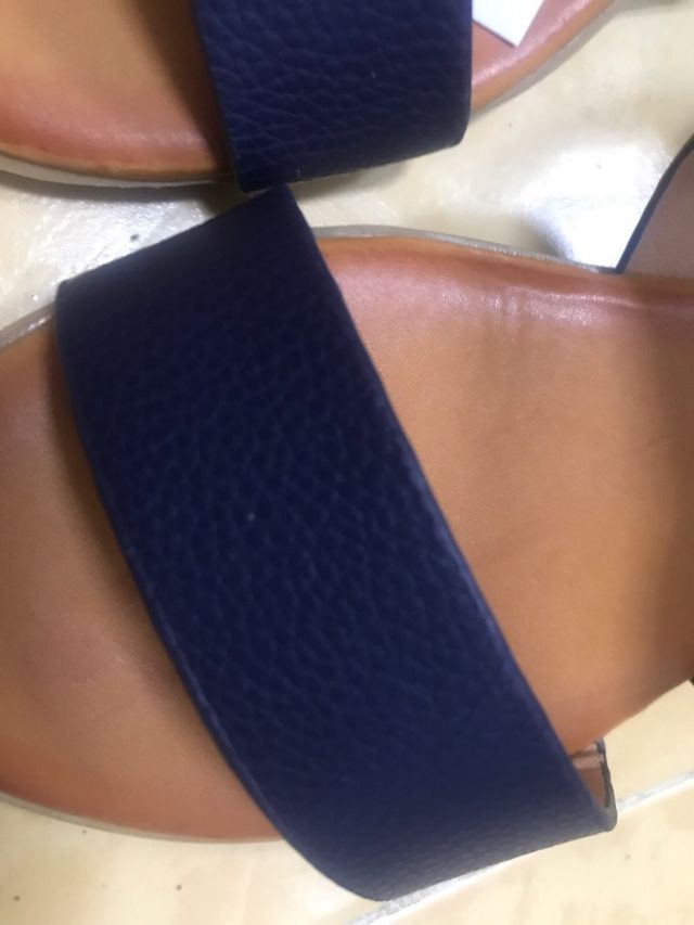 Sandalias de mujer NUEVAS. azul marino. numero 37