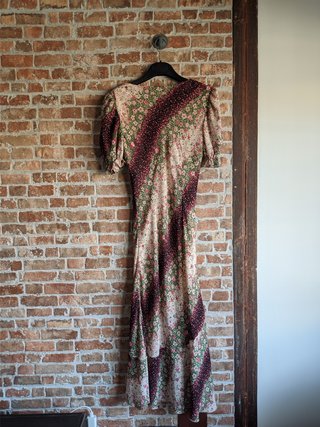 Vestido largo de flores fino con forro