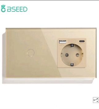 BSEED-interruptor de luz táctil con enchufe europa