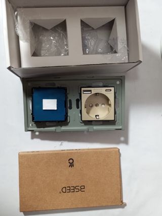 BSEED-interruptor de luz táctil con enchufe europa