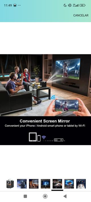 Proyector 4K, 300 Lúmenes ANSI, 1080P