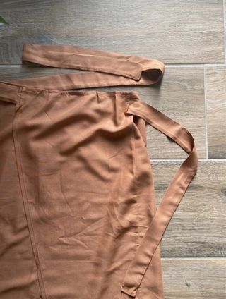 Gonna cotone Marrone Donna Wrap Skirt