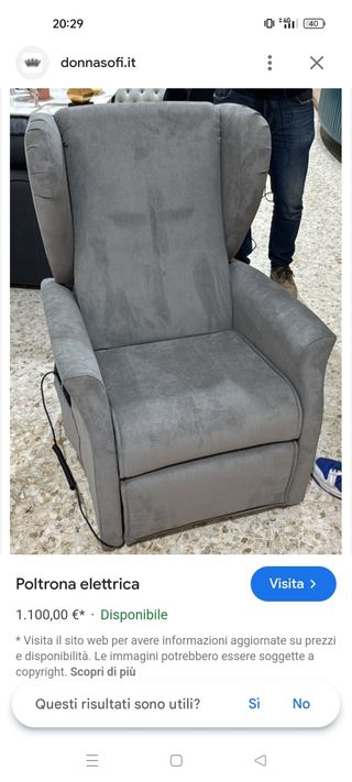 Poltrone reclinabili elettriche