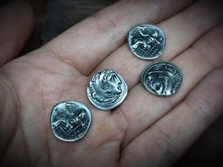 Monedas Dracma griego en plata de ley