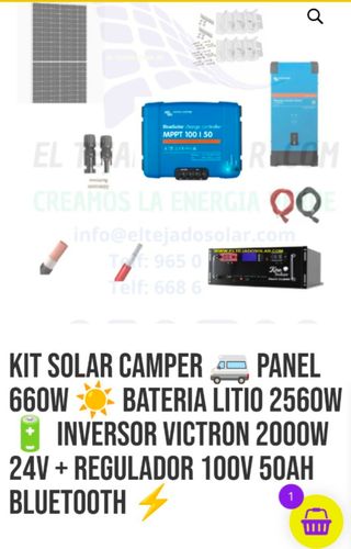 kit solar Camper 2000w VICTRON🔋 LITIO