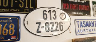 Placa de matrícula vintage