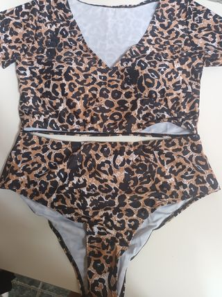 Bikini talla grande animal print