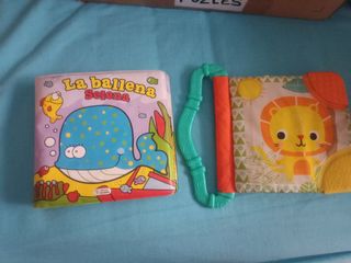 Libros bebes 1 acuático y 1 con mordedor