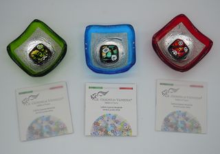 Lotto 3 Portaoggetti Svuotatasche Ciotole Vetro