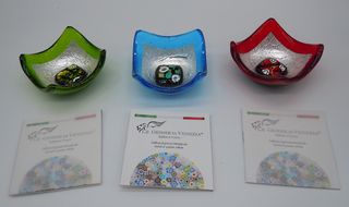 Lotto 3 Portaoggetti Svuotatasche Ciotole Vetro