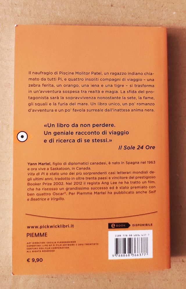 Libro Vita di Pi