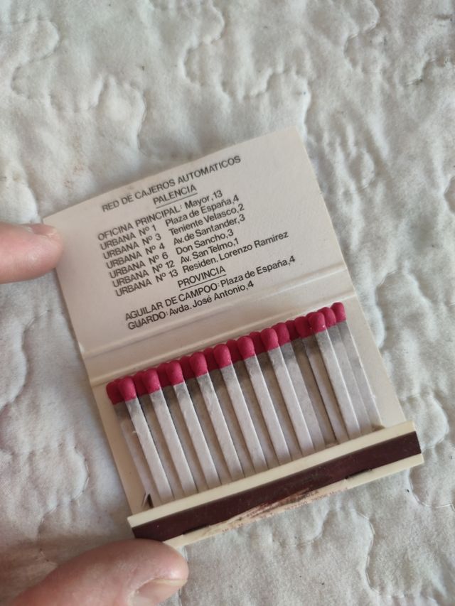 Cerillas Caja de Ahorros de Palencia