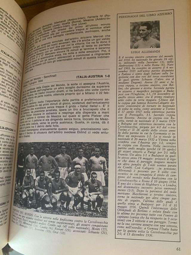 Il libro azzurro del calcio italiano 