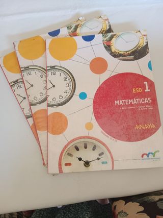 REBAJADO Matemáticas 1ºESO ANAYA. 3 TOMOS