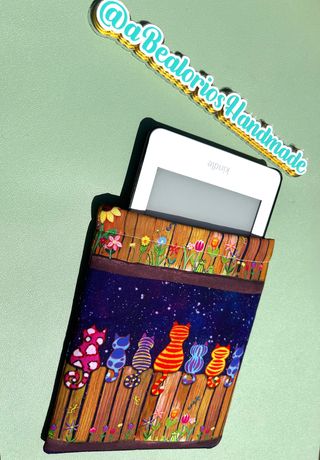 Funda para libro bolsillo ebook Kindle tablet gato